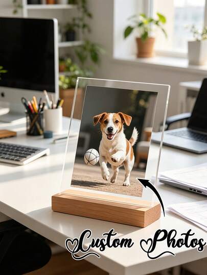 Khung ảnh acrylic 2D có thể tùy chỉnh, khung ảnh đính hôn cá nhân hóa, món quà hoàn hảo cho cặp đôi mới cưới, lễ đính hôn hoặc gia đình và bạn bè.