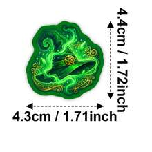 50 PCS Green Magic Witchery Stickers, Natu Re Witch Cauldron Leaf Vinyl Decals For Wat Er Bottles, Laptops, Journals, Scrapbooks, Ph One Cases, Witchcraft Aesthetic Decor, Perfe Ct For Pagans, Witches, Mystic Lovers, Boho Style Enthusiasts, Waterproof Stickers For DIY Crafts & Personalized Accessories - Multicolor - View 2