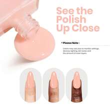 Beetles 15ML Nail Polish Bubble Bliss, 2 In 1 Nail Strengthener Polish Growth Nail Ridge Filler Base Coat Nail Repair For Damaged Thin Nails Natural Nails Bubbly Bliss Nude Pink - Bubble Bliss - 查看 7