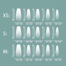 10pcs/Set Handmade Cute & Sweet Coffin Nail Stickers, Y2K Gradient Blush Base With Star, Checkerboard, Polka Dot And Multicolor Diamond Patterns - Multicolor - View 4