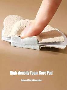 4Pcs (2 Pairs) Women's Sandal Forefoot Pads, 7.3*7.3Cm High Heels Non-Slip Foot Care Insole Stickers, Self-Adhesive Stickers Body Care In Shoes, Suitable For Travel, Sports, Outdoor, Thick And Versions Are Optional - 駱駝 - 查看 7