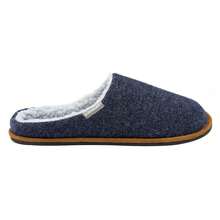 Dunlop - Mens Slip On Mule Slippers | Memory Foam Slippers With Hard Traction Rubber Sole - Navy - View 3