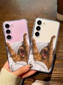 1pc Perforated Painted Cat Design Thick Shockproof Phone Case Compatible With IPhone 17pro/17Air /17/17promax16/11/16pro/16plus/16promax/16e/15Promax/13/14/12/XS/XR/7G/8P, Galaxy A07 /A17/S26/S26PLUS/S26 Ultra S25/S25PLUS/S25 Ultra/A16/A36/A26/A56/A50/A12/A32/A52/A72/A51/A21S/A13/A14/S24/S24PLUS/S24Ultra,S22/A52/A53/A54/A55S23, 11/12Pro/12/12X/13Pro/14Pro/15Pro/, 10/9/Note9/12c/Note11pro/Note8Pro - Multicolor - View 5
