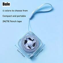 4pcs 2m/6ft Cute Mini Soft Tape Measure, Portable With Retractable Lock And Clear CM/Inch Scale - Suitable For Sewing, Home, Waist, Bust, Height Measurement - , Easy To Store, Wipe-Clean Transparent Case With Hanging Loop - 4pcs - View 6