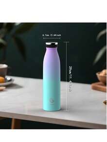 1 pièce Bouteille d'eau en acier inoxydable BIGRD de 750 ml, bouteille portable étanche à boire directement avec boîte cadeau, indispensable pour la randonnée, les voyages, l'école, la maison, la course, l'été - Multicolore - Voir 4