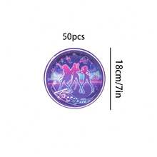 10/20/40/50入 霓虹紫色 K-Pop 主題派對一次性餐具 紫色演唱會生日派對 9 吋與 7 吋紙盤 魔幻音樂與迪斯可派對盤 生日派對桌面裝飾 單身派對一次性晚餐盤 桌飾 - 彩色 - 查看 14