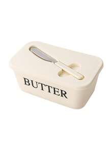 Butter Dish With Sealed Lid, Transparent Window Plastic Butter & Condiment Storage Box, Space-Saving Refrigerator Countertop Table Container, Sturdy Minimalist Kitchen Tableware Organizer, Easy Clean Sauce Snack Preservation Box - Multicolor - View 14