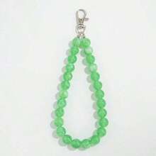 Single-Piece Simple Gradient Acrylic Bead Bag Chain, Dopamine-Colored Beaded Keychain Car Pendant - Apricot - View 11