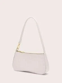 Lightweight,Business Casual Crocodile Embossed Bag For Teen Girls Women College Students,Rookies & White-Collar Workers Perfect For Office,College,Work ,Business,Commute,Outdoors, Travel, Outings - trắng - Xem 4