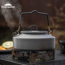CAMPINGMOON 0.8L, 1L, 1.5L Outdoor Camping Teapot Large Capacity Portable Aluminum Alloy Coffee Pot - Grey - View 5