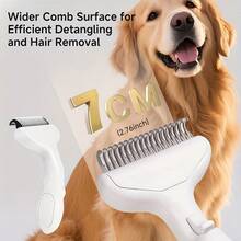 Peine desenredante para mascotas, adecuado para el cepillado de gatos y perros, eficaz para mascotas de pelo largo y corto, incluyendo cachorros y gatitos, suministros de aseo para perros, artículos esenciales para perros - Ver 8