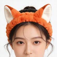 Miniso 迪士尼疯狂动物城尼克和朱迪3D立体发带，可爱卡通人物设计，适合洗脸、化妆、护肤、运动和日常使用，完美的甜蜜礼物（1个） - 1 條頭帶 - 查看 4