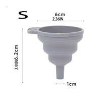 1 chiếc phễu nhà bếp bằng silicon gấp gọn, màu trơn tối giản, thích hợp sử dụng ngoài trời. - Xem 5
