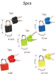 10/5/3/1 piezas Candado de equipaje con 2 llaves, carcasa de plástico de color, candado pequeño de aleación de zinc, candado de casillero, candado pequeño de equipaje, candado pequeño con llave de colores adecuado para bolsos, escuela, gimnasio, aula, juegos de emparejamiento, mochila de viaje, candado de llave de metal - Ver 21