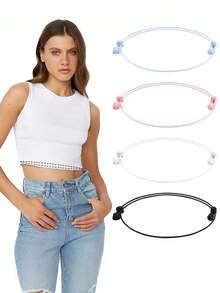Ceinture de taille réglable - Fermeture à clip/boucle unique, ajusteur de taille élastique pour chemises et pantalons - Longueur personnalisable pour un ajustement parfait - Convient aux chemises, t-shirts, robes - (Noir) - Transformation rapide de la garde-robe - Convient aux occasions décontractées et habillées, rehausse le style, conception sans couture, fermeture sécurisée, accessoire de mode, élément essentiel de la garde-robe - Multicolore - Voir 11