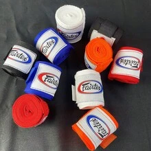 2条装 1.75米/3米 高弹力拳击手绷带，适用于MMA、泰拳等运动 - 黑色 - 查看 6