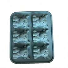 Khay silicon 6 ngăn hình bò cao nguyên, khuôn làm đá silicon hình bò 3D dễ thương, khuôn hình động vật tái sử dụng dùng cho rượu whisky, cocktail, cà phê, bia, đồ uống, món tráng miệng, đồ dùng tiệc tùng và quà tặng cho người yêu thích bò. - Xanh nhạt - Xem 6