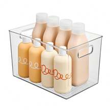 Large Clear Plastic Storage Bin For Bathroom Or Vanity, Organizer For Hair Tools & Shampoo Bottles - Packof1 - View 1