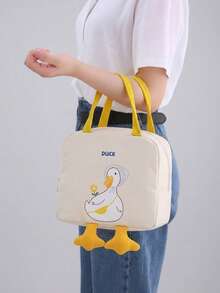Tas Bekal Makan Siang Motif Bebek Kuning Lucu, Kotak Bekal Genggam dengan Resleting, Tas Bekal Makan Siang Berinsulasi Multifungsi dengan Lapisan Aluminium Foil, Tas Organizer Kosmetik Perlengkapan Mandi Kapasitas Besar untuk Perjalanan, Tas Bekal Makan Siang Berinsulasi Tertutup Multifungsi, Tas Penyimpanan Multifungsi, Cocok untuk Perjalanan Kerja, Piknik, Berkemah, Hadiah untuk Semua Orang - MultiWarna - View 11