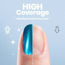 Beetles 15ml Metallic Blue Nail Polish - Blue Mirage Mirror Nail Polish Quick-Drying & High Gloss Nail Lacquer Metallic Effect Air Dry Home DIY Nail Art Home Salon - 藍色幻影 - 查看 5