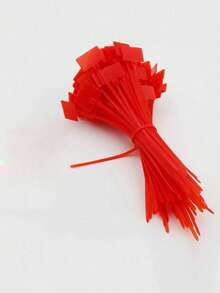 100 piezas Etiquetas de cable, Etiquetas de cable de red, Correas de etiqueta, Etiquetas de hebilla, Correas de plástico impermeables, Marcadores de etiqueta, Organizadores de cable de hebilla impermeables, Correas de marcado de plástico - multicolor - Ver 16