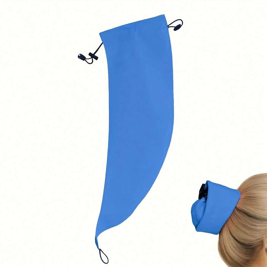 Cubierta de cabello impermeable adecuada para cabello largo, gorro de ducha con corona, protector de cola de caballo, secado rápido, ideal para piscina, viaje, ducha, gimnasio, playa