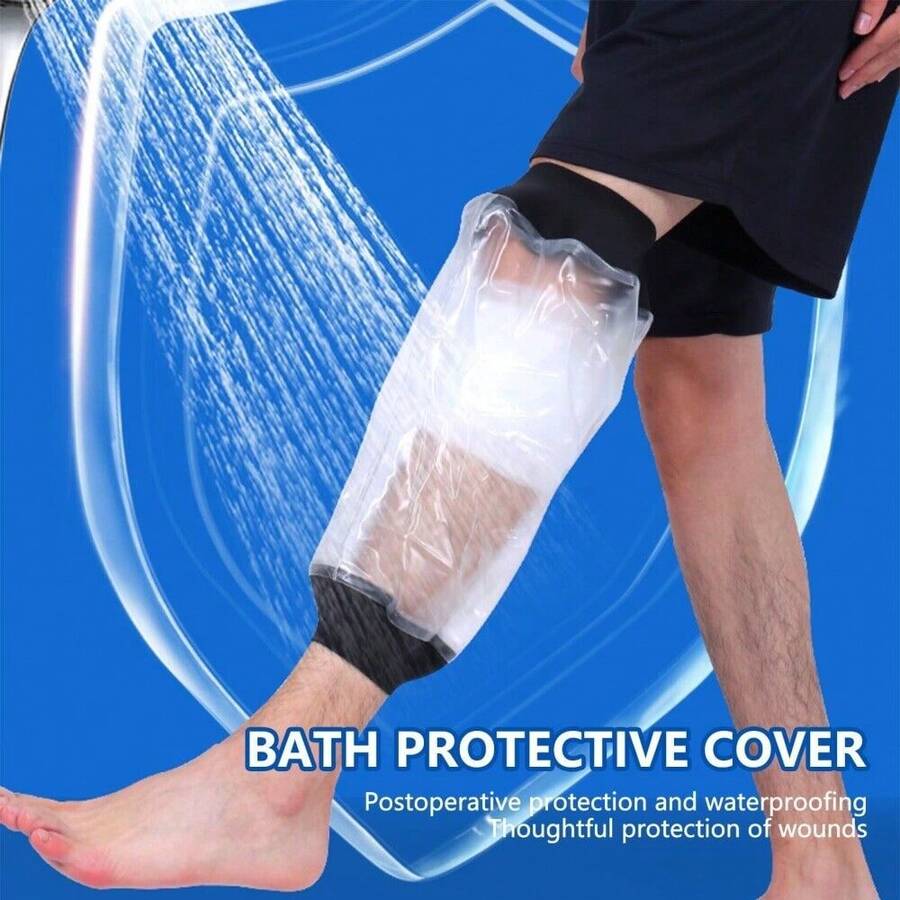 Reusable Plaster Shower Bag Waterproof Leg Cast Cover For Protecting Bandage - Transparent - View 1