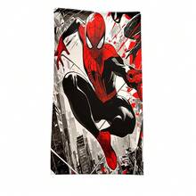 Marvel Spider-Man Themed Microfiber Beach Towel, Highly Saturated Red & Royal Blue, Precisely Matching The Classic Spider-Man Color Scheme, Strong Visual Impact, Easily Stands Out In Beach Scenes - Multicolor - View 6