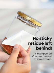 Residue-Free Refrigerator Labels - White Adhesive Labels, Suitable For Kitchen Organization, Food Containers, Jars And Storage, Perfect For Meal Prep And No-Touch Paper, Kitchen Organization | Clearly Visible Labels | Stickers - Multicolor - View 3