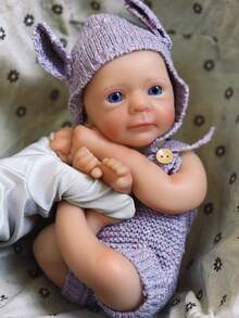 1 PC 33 CM / 13 Inch Painted Silicone Girl Felicia Baby Reborn Dolls Full Body Soft Solid Silicone Waterproof Anatomically Accurate Play Doll Toy For Girls Birthday And Christmas Gift - Multicolor - View 6