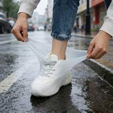 1 Pair Reusable Waterproof Anti-Slip Shoe Covers, Suitable For Men And Women, Elastic And Easy To Clean - A - View 13