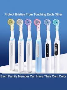 6 Peças Estojos Protetores Portáteis para Cabeças de Escova de Dentes Elétrica - Adequado para Cabeças de Escova de Dentes Elétrica IO, À Prova de Poeira e Respirável, Adequado para Casa e Viagens, Acessórios de Viagem Essenciais, Presente de Dia dos Namorados para Namorado/Namorada, Imprescindível para Férias - Multicolorido - Visão 4