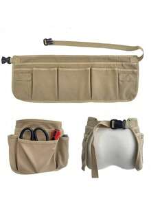 1pc Waist Tool Apron, Practical Waist Apron, Woodworking Waist Apron, 12 Pockets, Adjustable, Suitable For Construction, Woodworking, Electrician, Great Christmas Gift - Multicolor - View 6