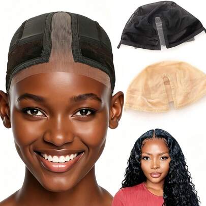 Adjustable Non-Slip Wig Cap With Breathable Securing Strap – Transparent Lace Front Design For A Secure And Comfortable Fit, Glue-Free, Suitable For Full-Lace And Single-Lace Wigs, Skin-Friendly Material, Hand And Machine Washable, Brand New Design.