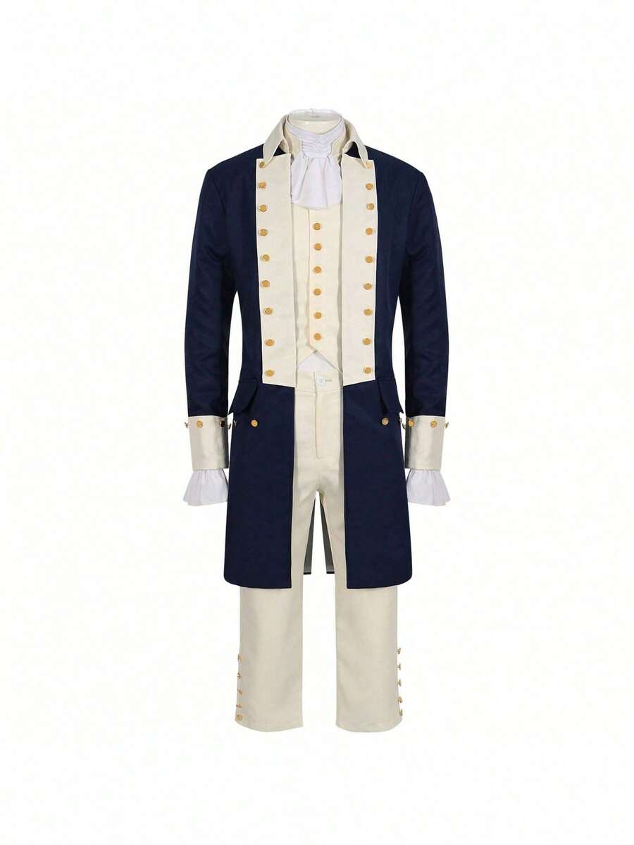 George Washington's Carnival Father Costume, Alexander Hamilton, Rock Concert Show - Rock Set - Blue (In Stock) - View 1
