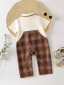 Baby Jungen Fake Hosenträger Jumpsuit, Säuglings- und Kleinkind Romper Outfit für den Sommer, Neuankömmling - Verschiedenfarbig - Übersicht 2