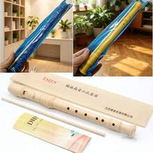 1pc DHS Soprano Recorder For Beginner Students, 6-Hole Or 8-Hole C Key Recorder, Gift, Teaching, Entertainment, Holiday Gift, Random Small Accessories Included. This Is A Functional Product, And Minor Floral Patterns On The Product Are Normal. Packaging Label Is Randomly Distributed. - Multicolor - View 4