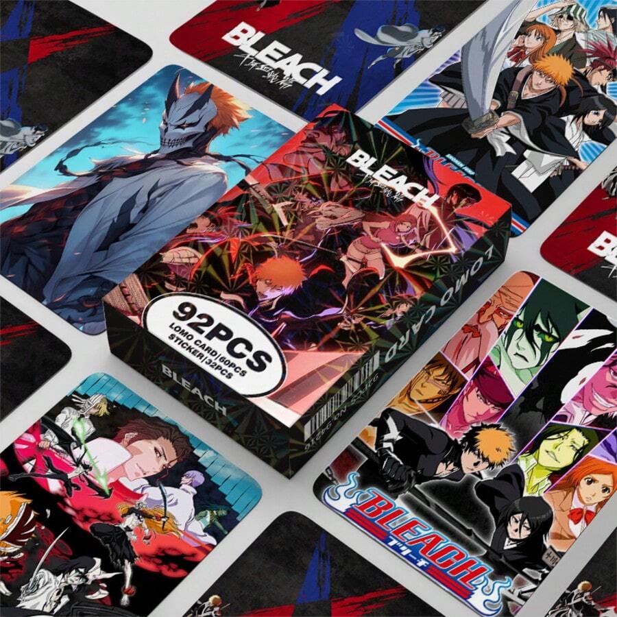 92pcs BLEACH Anime Death God Mini Sticker Cards, Japanese Style Double-Sided LOMO Collectible Cards - Multicolor - View 1