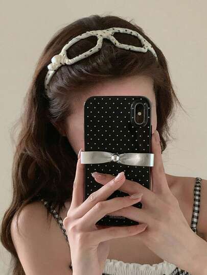 Women's Fashion Casual Elegant Glasses-Shaped Headband, Black/White, 15cm/5.91 Inches, Multifunctional For Beach, Daily Wear, Makeup, Bathing, Work, School, Party, Holiday, Gift Choice, Spring/Summer Hair Accessory