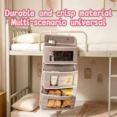 1/2件装宿舍收纳整理袋，多层悬挂式收纳袋，适用于双层床床头板，返校必备