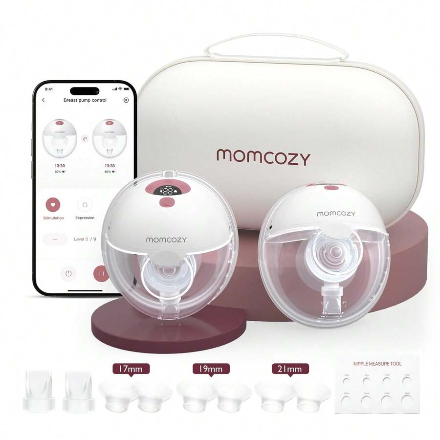 Momcozy M5 Smart Electric Breast Pump, App-Controlled, Hands-Free, 3 Modes & 9 Levels
