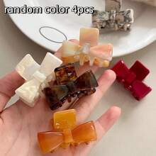 Kẹp tóc hình nơ bằng axetat, kẹp tóc nửa buộc, kẹp tóc cài sau đầu dành cho nữ, kẹp tóc nhỏ cao cấp, phụ kiện đội đầu. - Nhiều màu - Xem 9