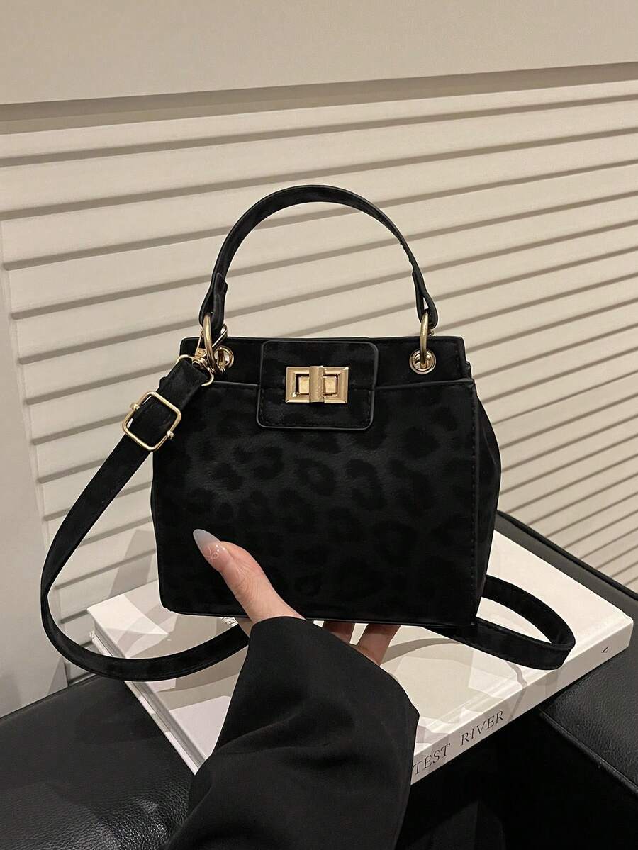 2024 Neue elegante Damen Umhängetasche, minimalistisches Design, vielseitiger Pendler-Chic Schultertasche, leichte Lässig Handtasche - Schwarz - Übersicht 1