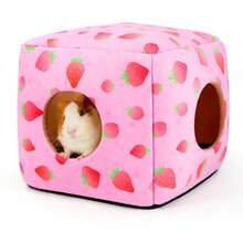 Casa cueva oculta lavable para cobayas, cama cómoda para conejos, accesorios para mascotas pequeñas como hámsters/chinchillas - Ver 9