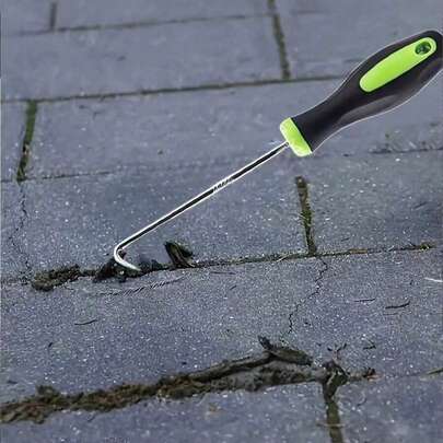 1pc Heavy Duty Metal Weeding And Cultivating Hook - Gardening Assistant With Prongs And Protective Cover, Outdoor Yard Cleaning Tool, Gardening Supplies, Gardening Tool, Practical 17CM Multi-Function. Effectively Removes Weeds, Rocks And Moss - Durable Construction Tool For Lawn Maintenance, Pavement Cracks And Tile Grout Cleaning - Window Screen Fixing Hook, Washing Machine Disassembly Pliers, Suitable For Weeding, Soil Cleaning, Tile Grout Cleaning And Gardening Tools, Sturdy And Durable