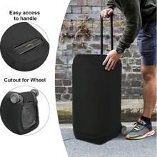 Funda protectora para altavoz, funda protectora impermeable y resistente al sol para altavoz, funda de almacenamiento para altavoz con asa - Negro - Ver 10