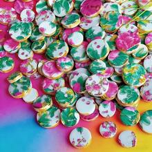 100g/200g Floral Pattern Ceramic Mosaic Tiles, Underglaze Multicolor Mixed Size Mosaic Circles, Suitable For Arts & Crafts, DIY Projects, Living Room, Kitchen, Bathroom, Home Decor, Creative Wall And Floor Decoration, DIY Craft Material - CSDXY - View 3