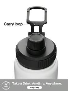 Meoky 26oz 不鏽鋼保溫運動水壺，附吸管與手提蓋，寬口雙層防漏，保冷 24 小時、保溫 12 小時 - 26oz白色 - 查看 5