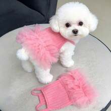 Bộ váy áo cho chó cưng kiểu công chúa thoáng khí, phù hợp cho chó Poodle, Teddy, mèo, trang phục dự tiệc, mùa hè/thu, nhẹ, thoáng khí, bảo vệ, đa năng, váy cho động vật nhỏ, sản phẩm mới trong bộ sưu tập thú cưng mùa xuân/hè. - Nhiều màu - Xem 9