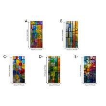 1/5pcs Retro Geometric Frosted Glass Window Film, Reusable PVC Static Cling Privacy Sticker, Suitable For Bathroom, Study, Bedroom Windows And Glass Doors Decoration - Frosted Window Stickers - View 13